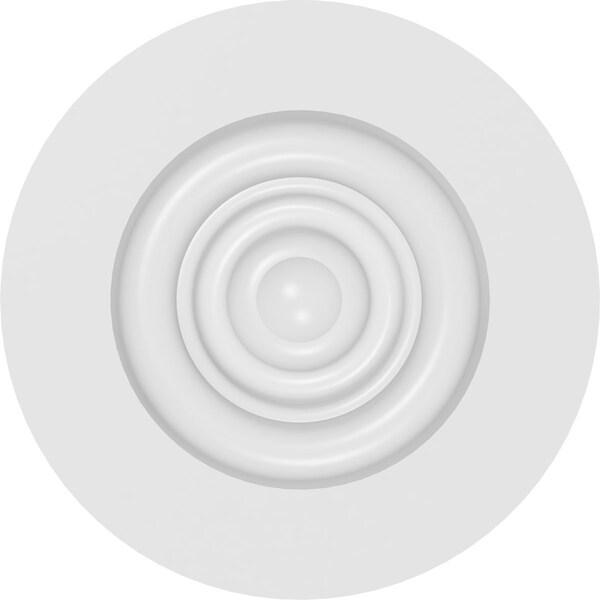 Standard Grayson Bullseye Rosette With Square Edge, 4W X 4H X 1/2P